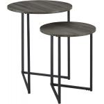 Round Metal Base Side Living Room Storage 24 H Small End Table for sale