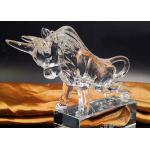 Crystal Cow Animal Figurines Model For Office / Home Decorations for sale