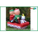 Christmas Inflatable Family with dog in sled For Christmas Decoration for sale