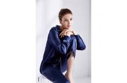China Breathable Womens Silky Pyjamas Sleepwear Ladies Silk Nightwear 70cm Length supplier