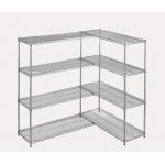 Large Capacity Chrome Plated Commercial Wire Shelving Unit Add On Kit In Food Store for sale