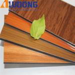 Unbreakable 4mm Wooden Aluminum Composite Panel PVDF Coating for sale