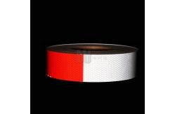 China Red White DOT Certificate Retro Reflective Tape For Traffic Vehicles Barrier supplier