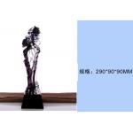 Special Abstract Design Colored Glaze Trophy Cup , Crystal Base Custom Trophy Awards for sale