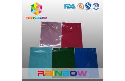 China Three Side Blue / Red Small Foil Pouch Packaging Zipperlock , Laminated supplier