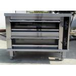 Bread Cake Electric Bakery Deck Oven Stainless Steel Double Deck Eight Trays for sale