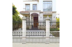 China Slat Privacy Black Powder Coated Aluminum Railing Balustrades Handrails For Decks supplier