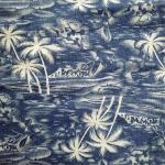 Beach Pants Liberty Print Fabric 160gsm Washable Hawaiian Style Coconut Palm Pattern for sale