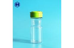 China Clear Powder Spice Jar Sifter Caps Fully Air Tight Plastic Spice Bottles supplier