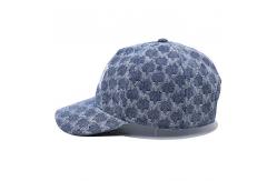 China 4 Eyelet Washed Cotton Denim Baseball Cap With Embroidered Logo supplier