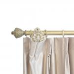 Paint Craft Pipe Curtain Rods Sets With 3M Resin Curtain Finials Single Bracket
