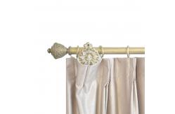 China Paint Craft Pipe Curtain Rods Sets With 3M Resin Curtain Finials Single Bracket supplier