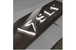 China Decorative Office Company Logo Wall Sign Brush Silver 3cm Thickness supplier