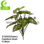 High Simulation Luxury 13pcs Plastic Palm Tree Leaves 36cm Height for sale