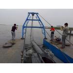 The cutter suction dredger with a blue color is designed to dig to a depth of nine meters for sale