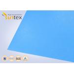 Blue Silicone Coated Fiberglass Fabric For Heat Insulation Jackets & Covers for sale