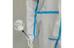 China 55GSM Waterproof Microporous Protective Clothing Hooded Coverall for Function Benefit supplier