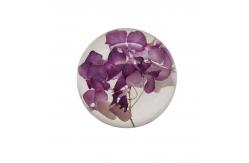 China 3D Crystal Paperweight Ball , Custom Paperweight With Flowers Inside supplier
