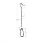 Stage Lighting Fixture Wire Rope Sling With Snap Hook YW86515 for sale