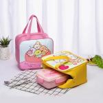 Cartoon Kids Lunch Cooler Bag Canvas Waterproof Lovely Thermal Insulated for sale