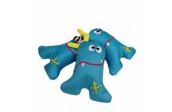 China Bite Resistant Oxford Blue Triangle Sea Monster Pets Plush Toys supplier