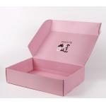 E Grade Corrugated Pink Cardboard Box Cosmetic Packaging Pantone Colors Printing for sale
