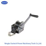 800 Lb Manual Hand Winch With Strap , Hand Crank Boat Winch for sale