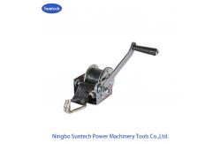 China 800 Lb Manual Hand Winch With Strap , Hand Crank Boat Winch supplier