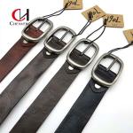 Multiscene Cowhide Genuine Leather Black Belt , Practical Men's Center Bar Belt