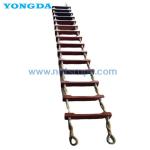 Wooden Step Boarding Rope Ladder For Life Raft And Lifeboat for sale