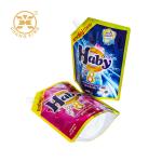 Custom Printed Liquid Bag Plastic Detergent Packaging Bag Stand Up Pouch With Corner Spout for sale