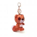 Cute Orange Bear Custom Soft Keychain Plush Toys Mini Stuffed Animal Keychain for sale