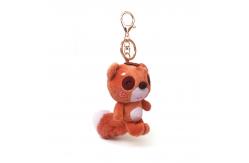 China Cute Orange Bear Custom Soft Keychain Plush Toys Mini Stuffed Animal Keychain supplier