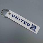 Aviation Collectible​ Custom Embroidered Keychain Tags Corrosion Proof for sale