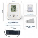 White Electronic Home Blood Pressure Device With Voice Function One Touch Measurement