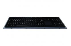 China 103 Keys Metal Trackball Keyboard Electrophoretic Black IP65 Dust Proof supplier
