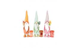 China Metal Garden Ornaments Spring Brights Gnome Garden Statuary With Planter supplier
