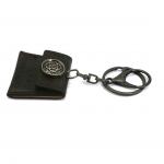 Cowhide Material Key Chain Pendant With Alloy Buckle 9.5cm× 4.7cm for sale