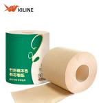 4 Ply Soft Unbleached Bamboo Tissue Paper Roll Water Soluble Embossed Brown Color for sale