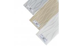 China Office Ball Chain Daylight Polyester Vertical Blinds Fabric With Tracks And Slats supplier