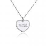 Enamel Sterling Silver Letter Pendant