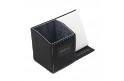 China Custom Logo LED Lights Leather Pen Holder Multiscene With Phone Charger Nonslip supplier