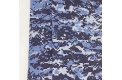 China Blue Polyester Camo Material Fabric , Mosaic Printed Camouflage Cloth Material supplier