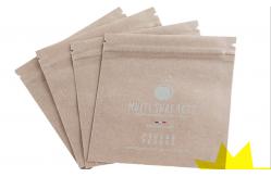 China Compostable Biodegradable Zip Lock Pouches PBAT PLA Composite 3 Side Sealed supplier
