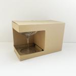 Customized Kraft Paper Packaging Box Corrugated Cardboard Display Boxes For Glass for sale