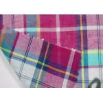 Thin Tulle Cotton Yarn Dyed  Fabric Excellent Color Fastness With Grid Pattern for sale