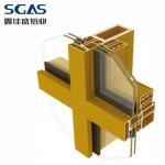 Invisible Frame Aluminum Curtain Wall Profiles Glazing Curtain Wall Facade for sale