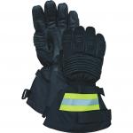Kevlar Silicone Coating Long Cuff Firefighter Gloves With Refelective Tape for sale