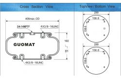 China Rubber Steel Phoenix Air Spring SP1B34 Industrial Single Convoluted Bellows SP1B34 supplier