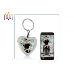 SS304 Heart Shaped Photo Frame Custom Shaped Keychains for sale